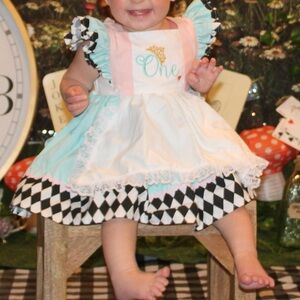 Alice and wonderland- one year dress